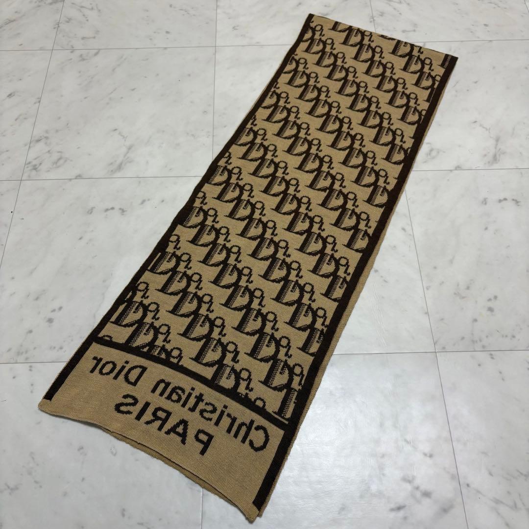 Christian Dior トロッター マフラー ストール ブラウン ベージュ