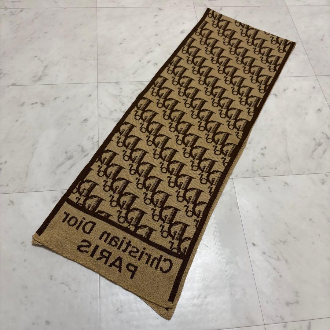 Christian Dior トロッター マフラー ストール ブラウン ベージュ