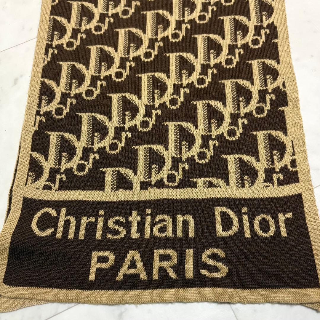 Christian Dior トロッター マフラー ストール ブラウン ベージュ