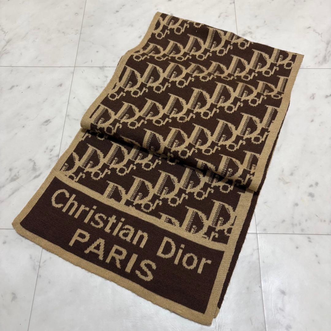 Christian Dior トロッター マフラー ストール ブラウン ベージュ