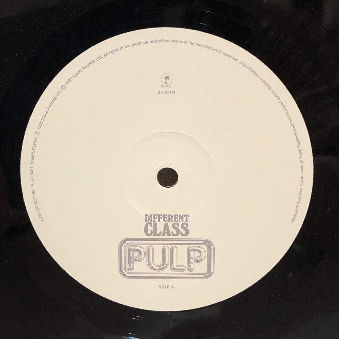 PULP Different Class UK Original レコード