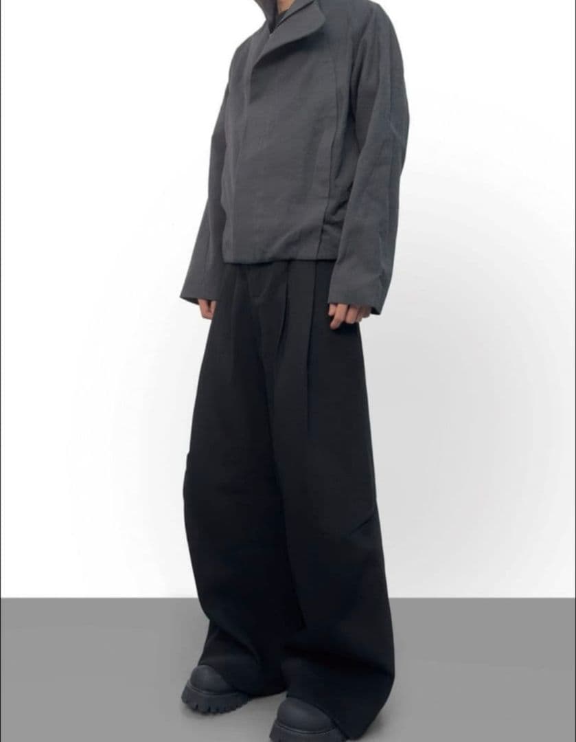 BAOVICTO Pleated Wide-leg Pants変形ワイドパンツ