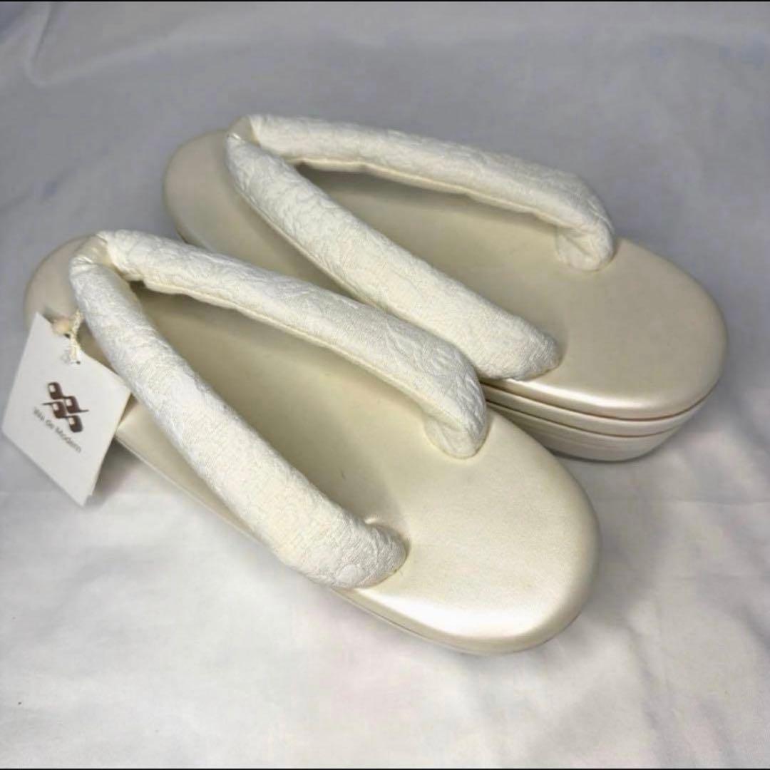 新品　2026年新作モデル　草履　バッグ　セット　ホワイト　フリーサイズ