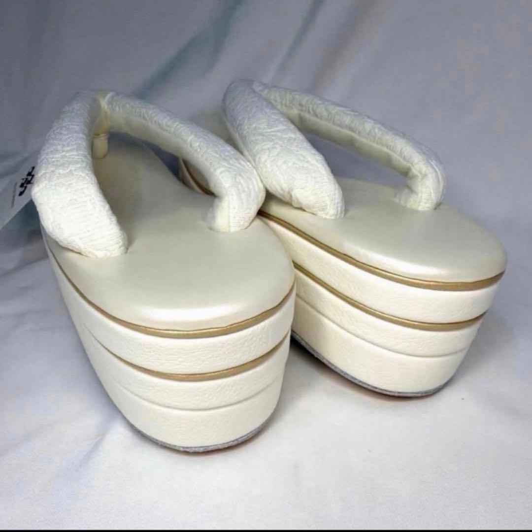 新品　2026年新作モデル　草履　バッグ　セット　ホワイト　フリーサイズ