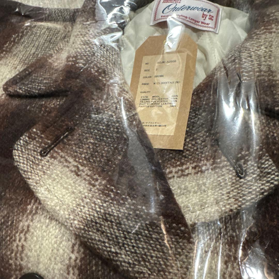 SUBCULTURE OMBRECHECK P-COAT ピーコート　SIZE2