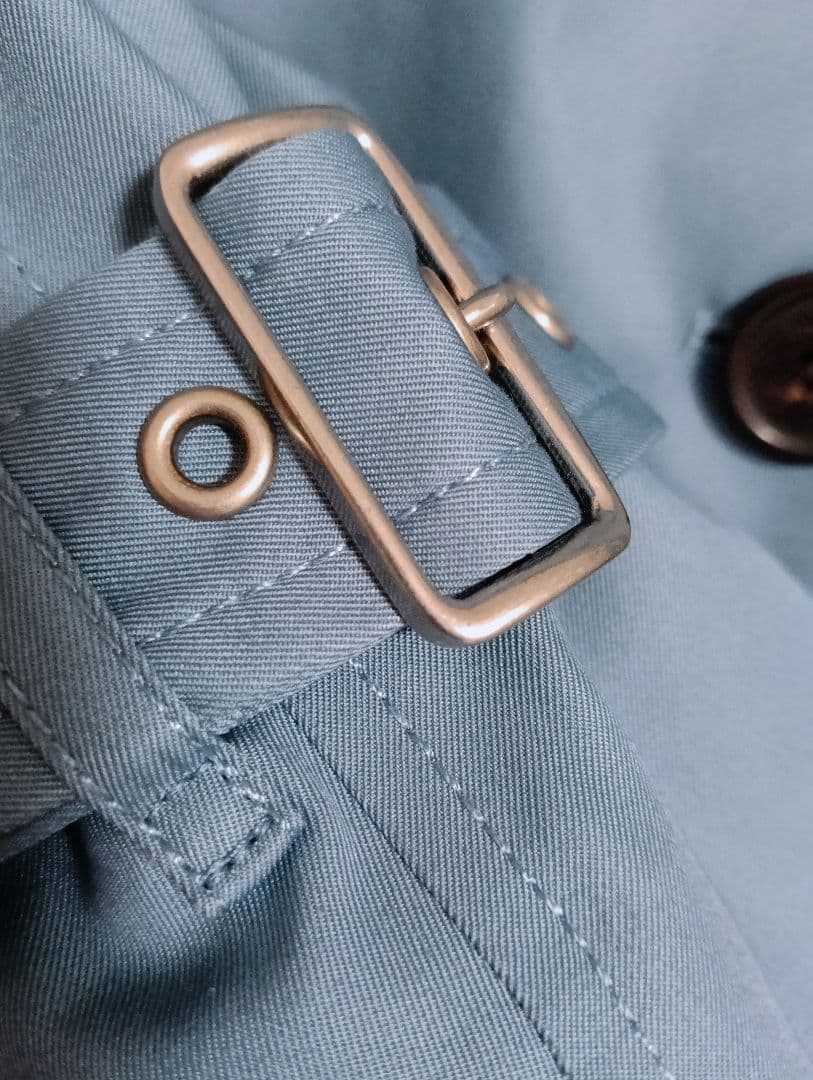 COACH THE TRENCH ライトブルー トレンチコート