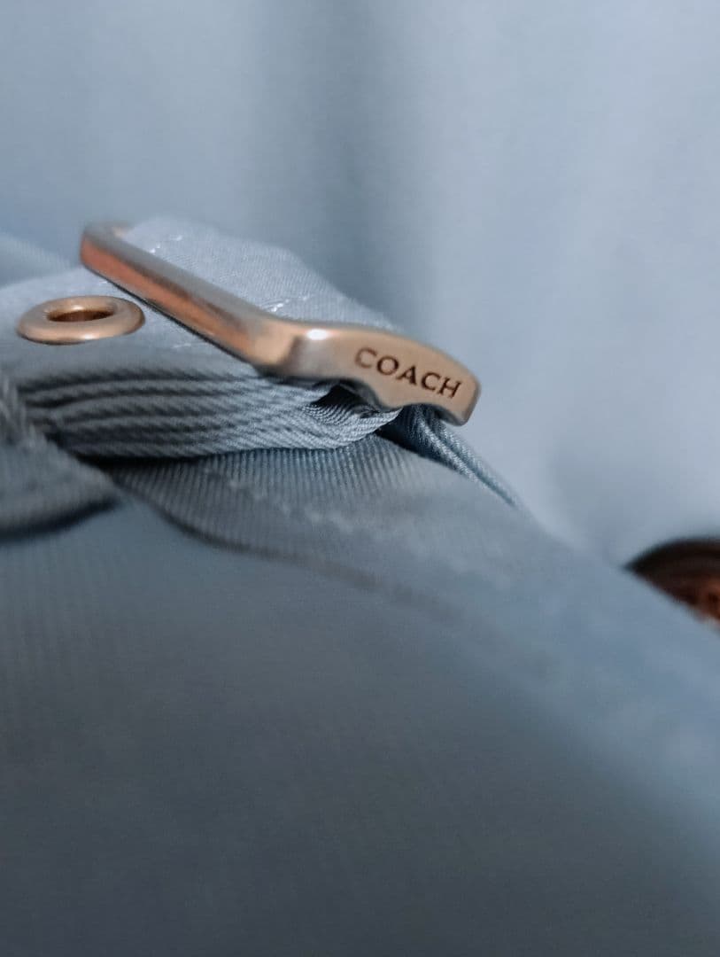 COACH THE TRENCH ライトブルー トレンチコート