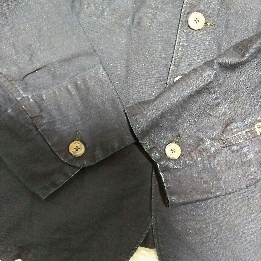 45R インディゴ染め　デニムジャケット　5 R刺繍入り　大きいサイズ