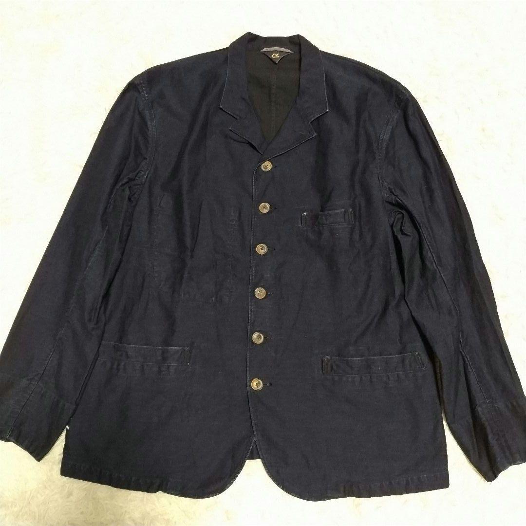 45R インディゴ染め　デニムジャケット　5 R刺繍入り　大きいサイズ