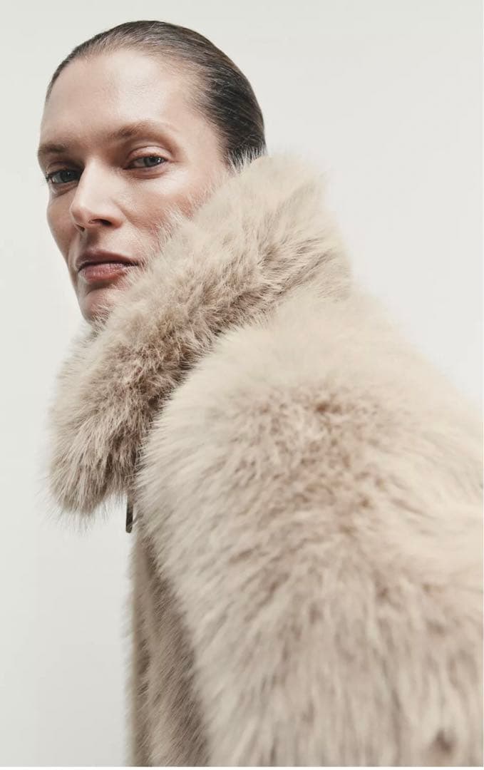 ZARA ダブルフェイス　フェイクファージャケット　完売品