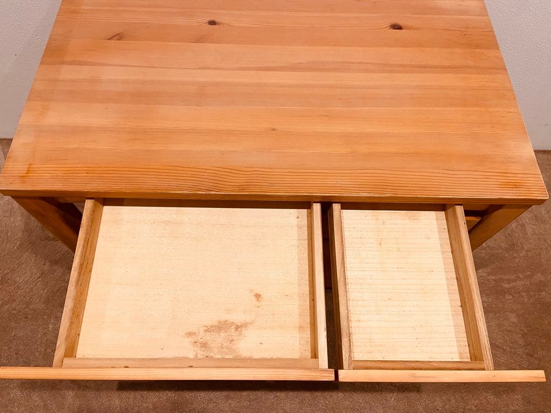 ☘️セール中⭐️無印良品⭐️３点セット⭐️パイン材デスク・キャビネット・ワーキングチェア