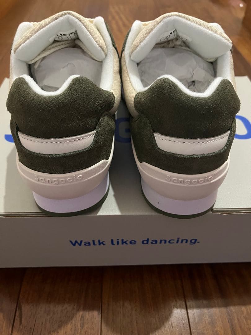 SANGACIO オリーブグリーン ベージュ スニーカー