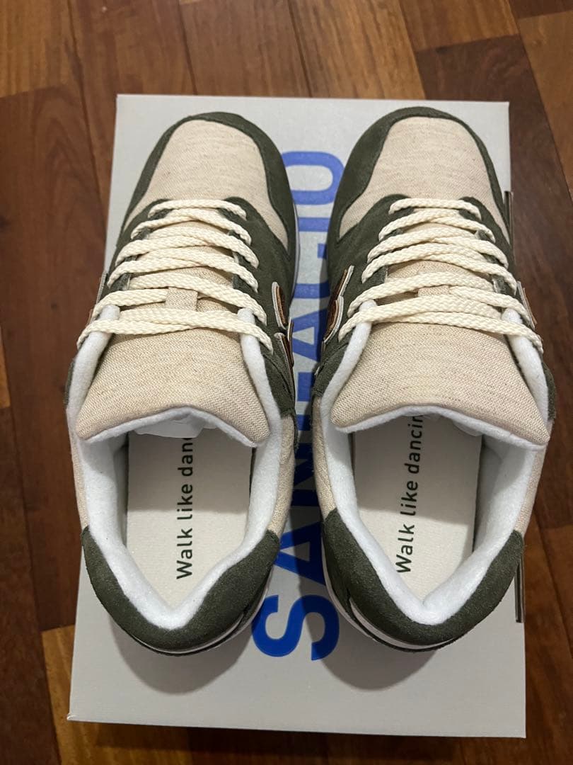 SANGACIO オリーブグリーン ベージュ スニーカー