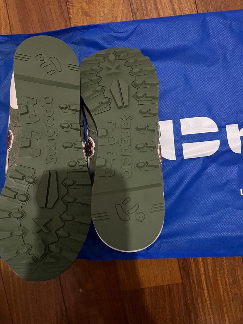 SANGACIO オリーブグリーン ベージュ スニーカー