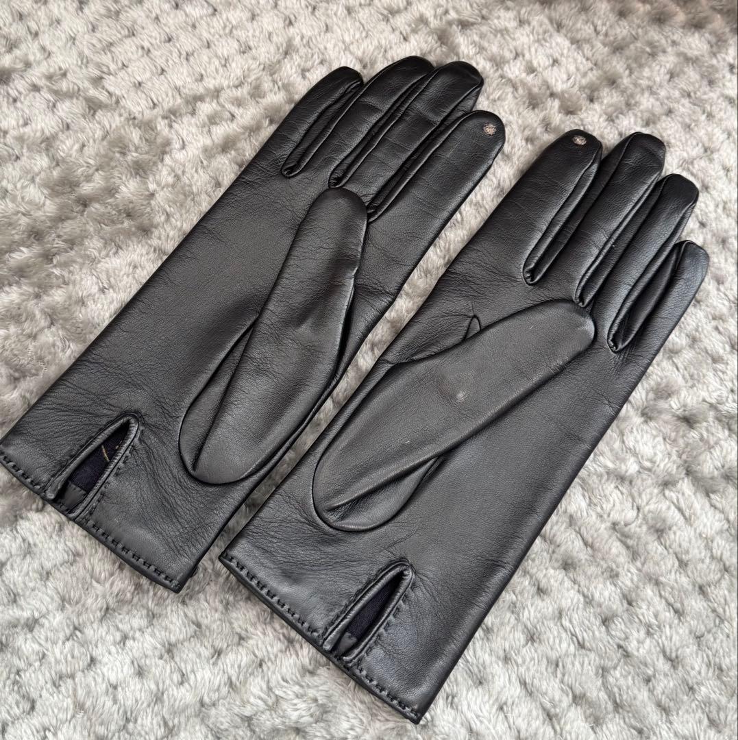 《未使用》エルメス　HERMES グローブ　手袋　サイズ7 ブラック