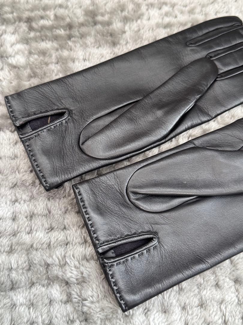 《未使用》エルメス　HERMES グローブ　手袋　サイズ7 ブラック