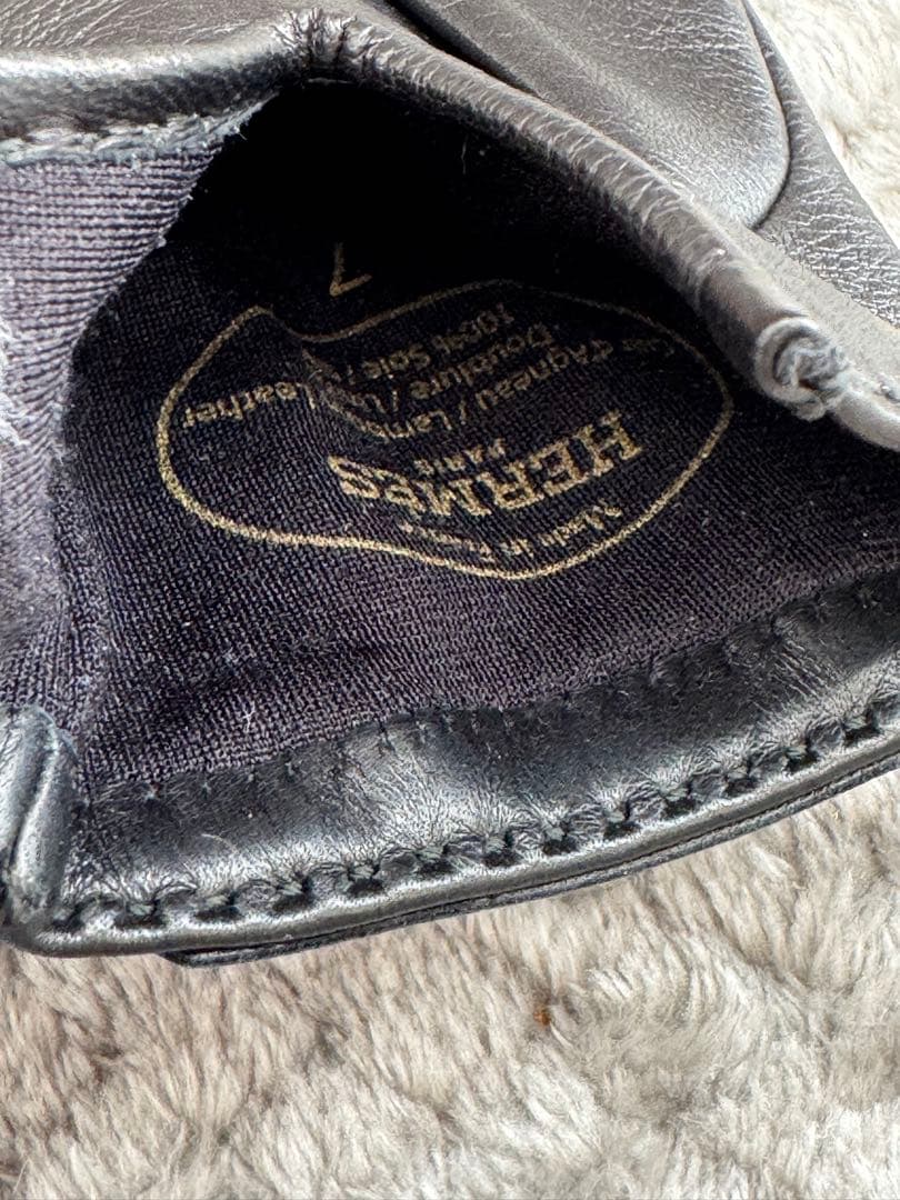 《未使用》エルメス　HERMES グローブ　手袋　サイズ7 ブラック