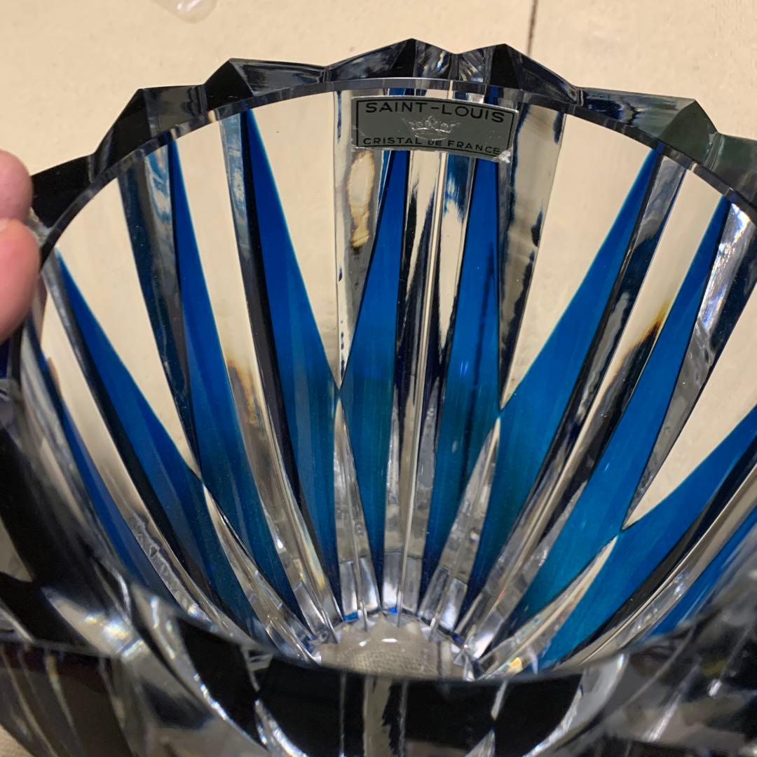サンルイスSAINT LOUIS FRANCEクリスタル花瓶　レトロ　10Kg