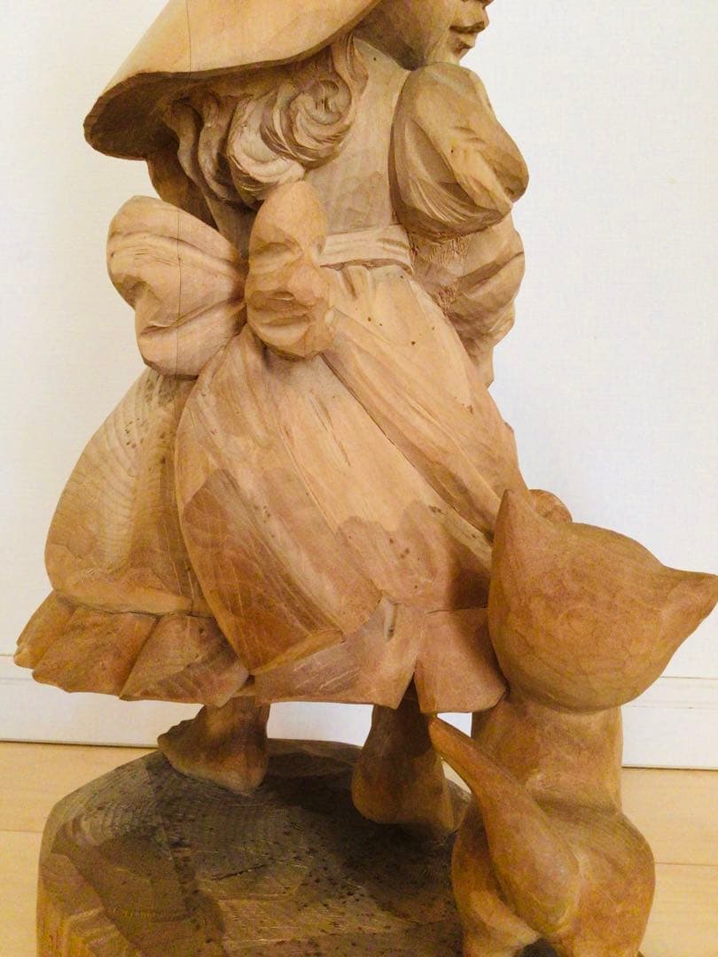 超特大逸品・非売品1点物・木彫り人形・ANRI・アンリ工房『サラ・ケイ』57cm