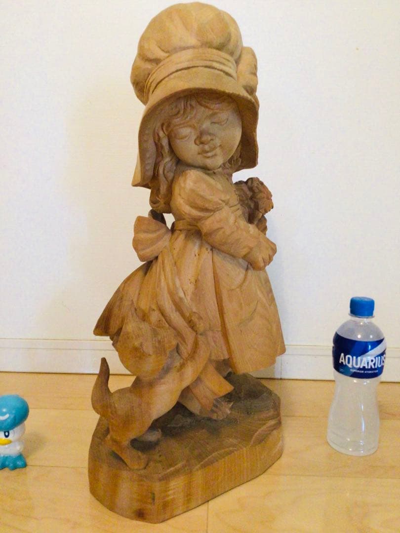 超特大逸品・非売品1点物・木彫り人形・ANRI・アンリ工房『サラ・ケイ』57cm