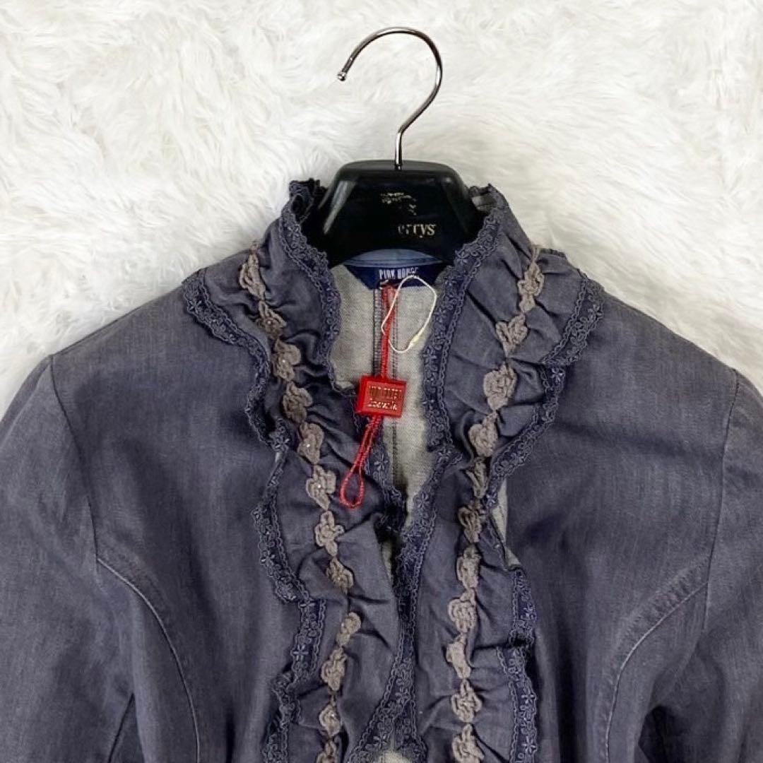 新品未使用✨PINK HOUSE ピンクハウス フリルジャケット デニム M