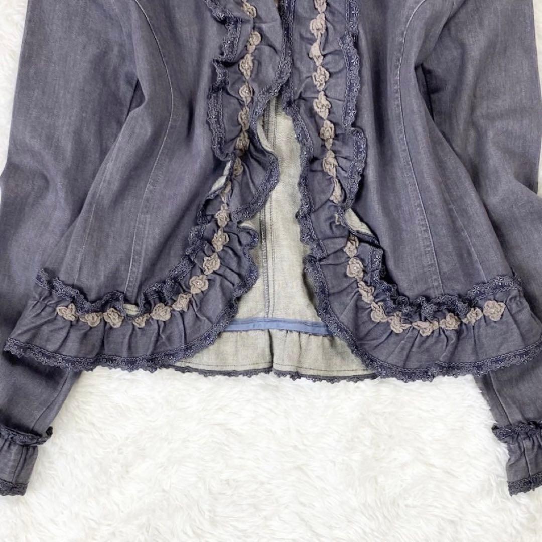 新品未使用✨PINK HOUSE ピンクハウス フリルジャケット デニム M