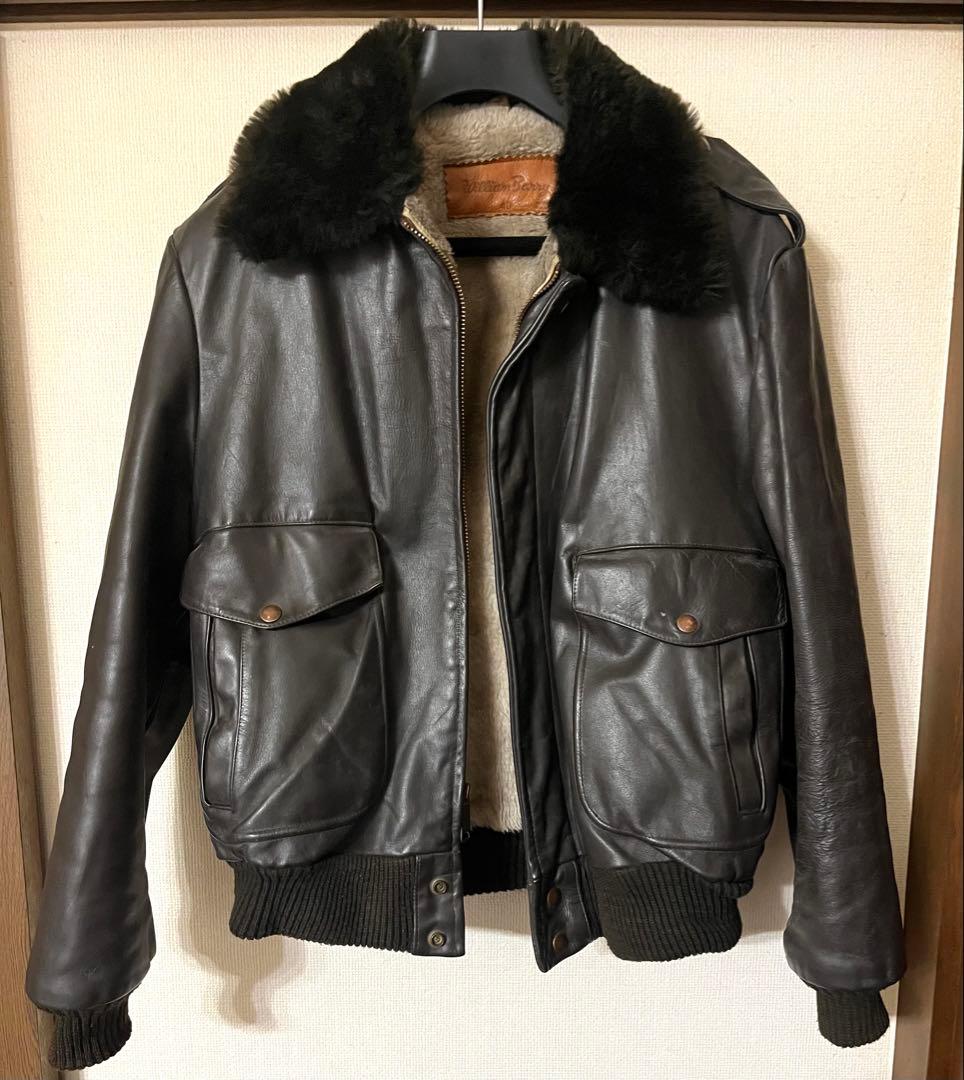 William Barry ブラックレザージャケット 40