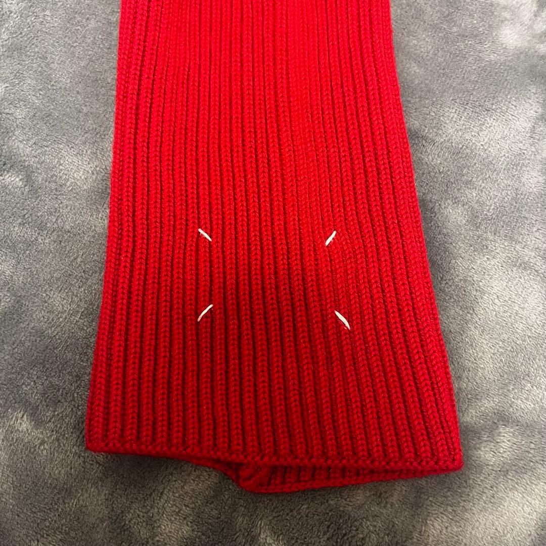 11AW Maison Margiela muffler red ④着画あり
