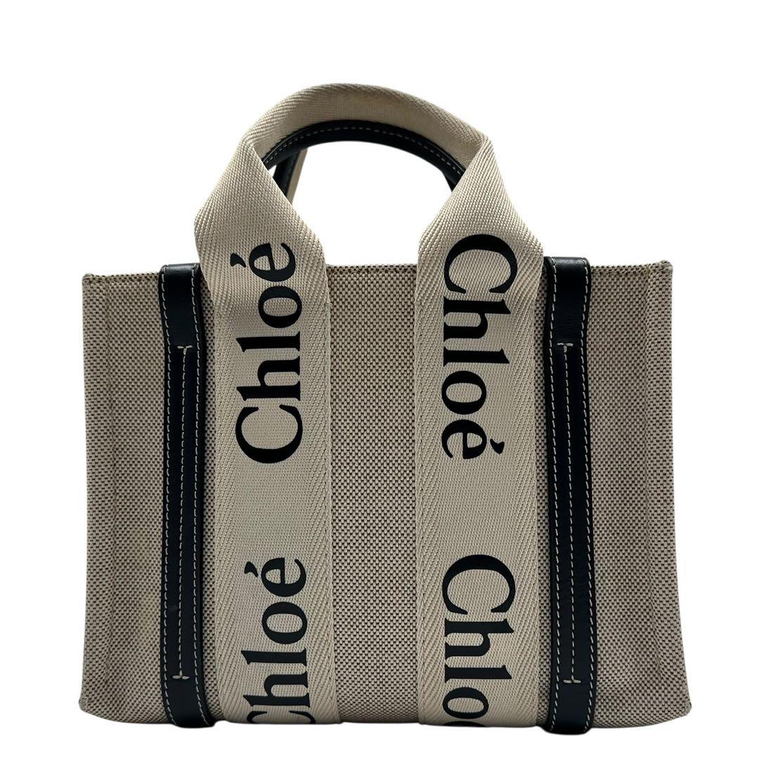 Chloé Woody スモールトートバッグ 2way キャンバス レディース