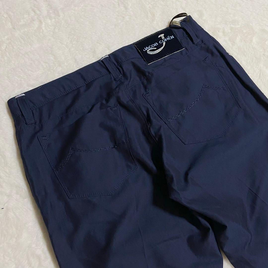 【未使用】JACOB COHEN カノニコ スラックス ネイビー J688