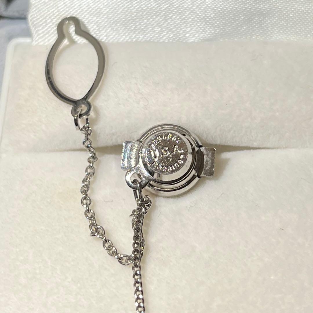 タイピン パール 真珠 Pt900 ダイヤモンド0.52