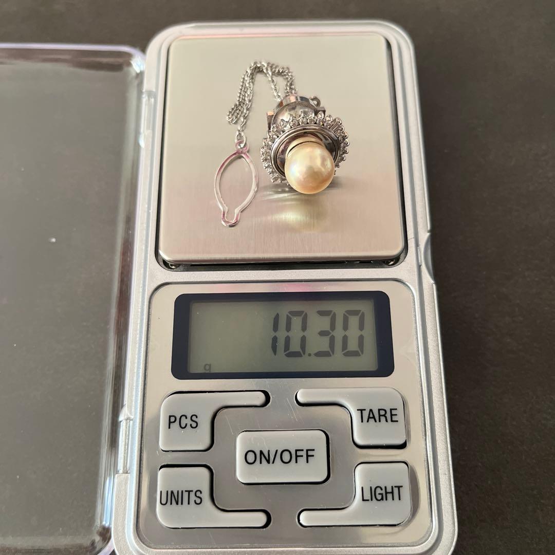 タイピン パール 真珠 Pt900 ダイヤモンド0.52