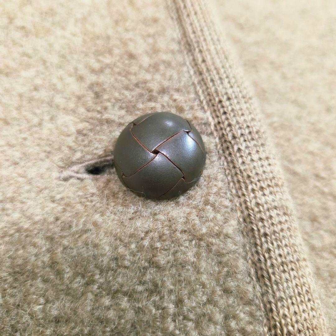 マドモアゼルノンノン ウールジャケット ノーカラー 日本製 ベージュ