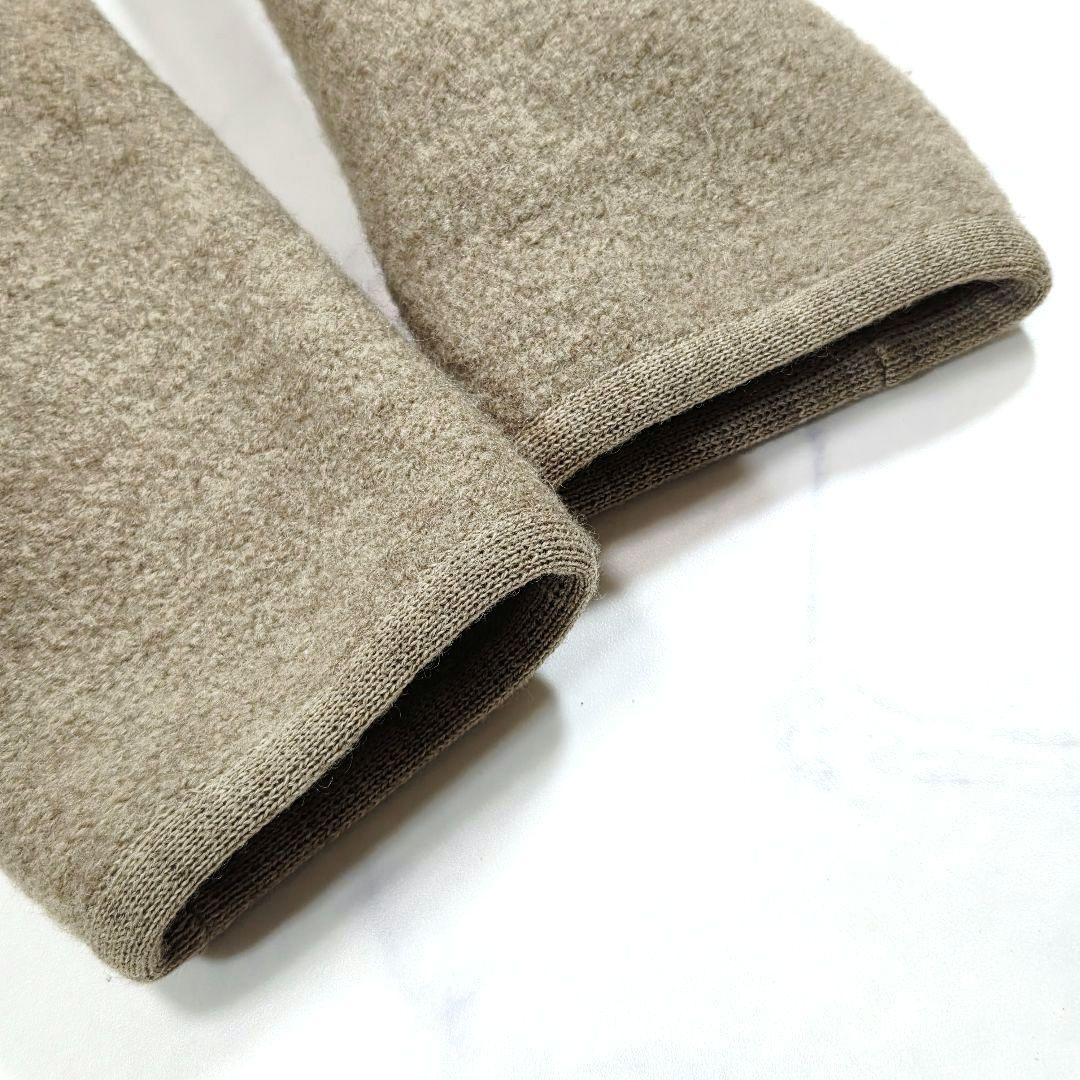 マドモアゼルノンノン ウールジャケット ノーカラー 日本製 ベージュ