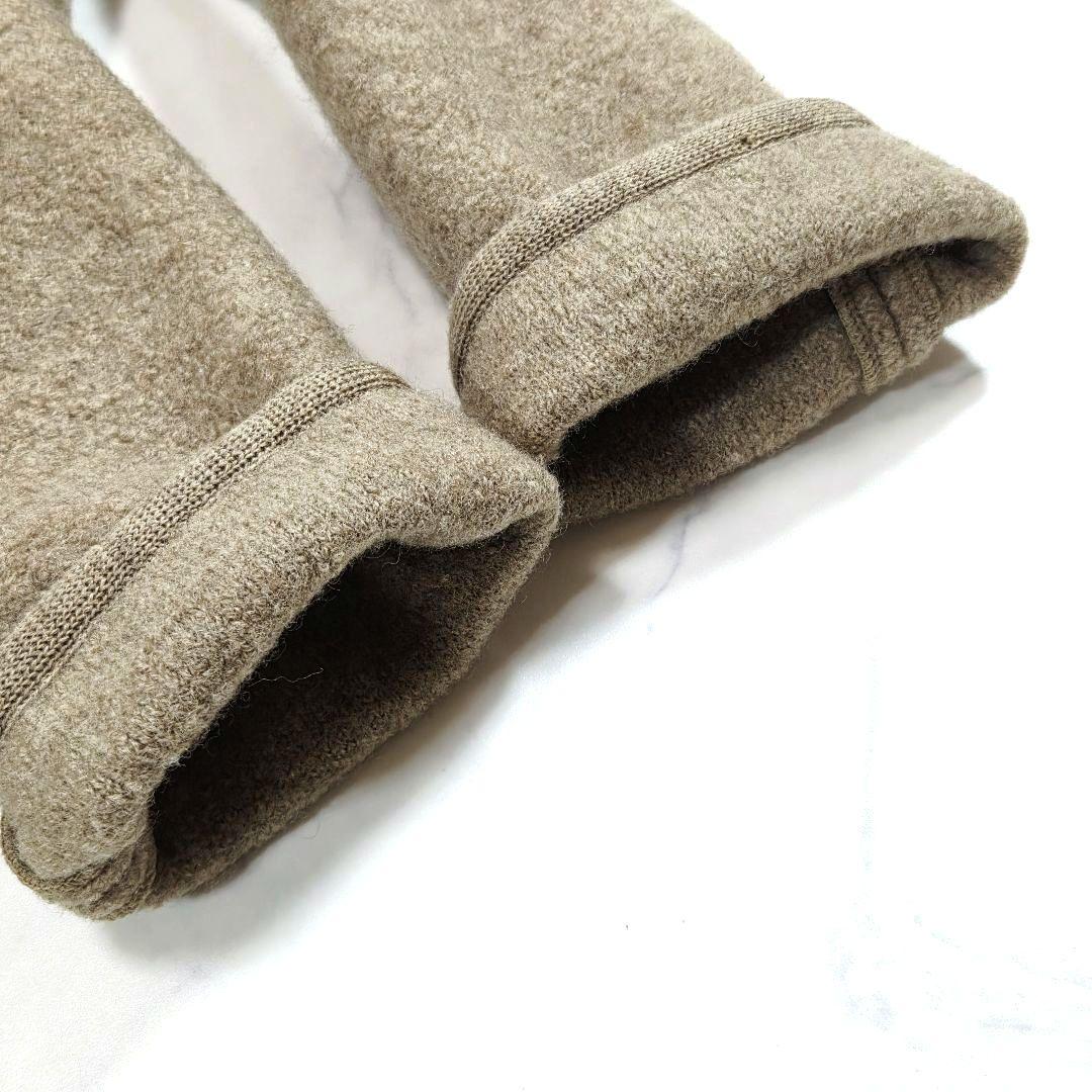 マドモアゼルノンノン ウールジャケット ノーカラー 日本製 ベージュ