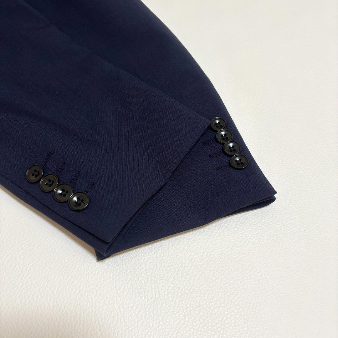 【美品】スーツセレクト ビジネススーツ 3ピース ベスト 無地 A6 L相当 紺