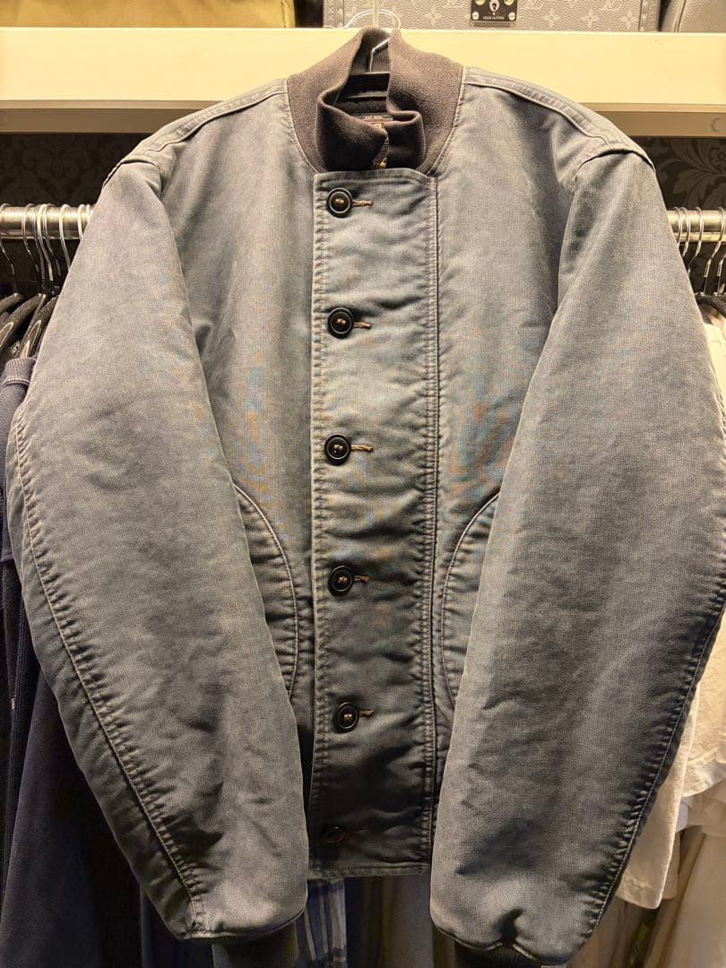 RRL ダブルアールエル デッキジャケット 濃紺 激渋 鬼フェード加工 サイズM