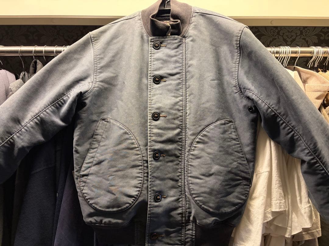 RRL ダブルアールエル デッキジャケット 濃紺 激渋 鬼フェード加工 サイズM