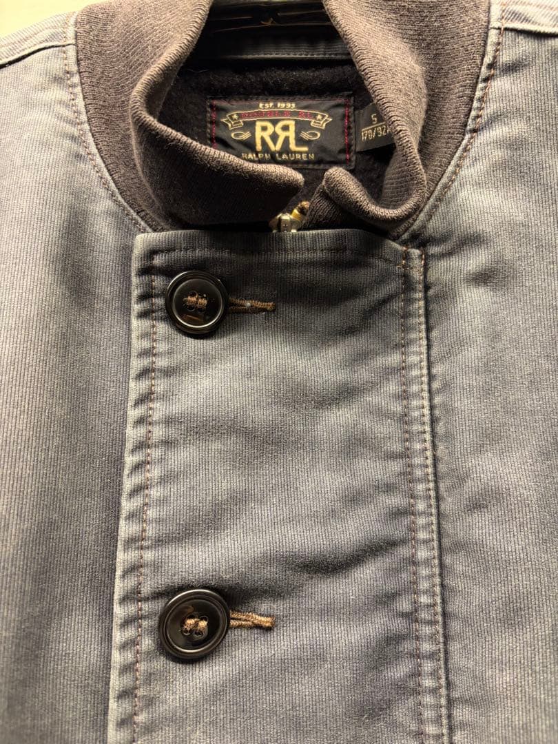 RRL ダブルアールエル デッキジャケット 濃紺 激渋 鬼フェード加工 サイズM