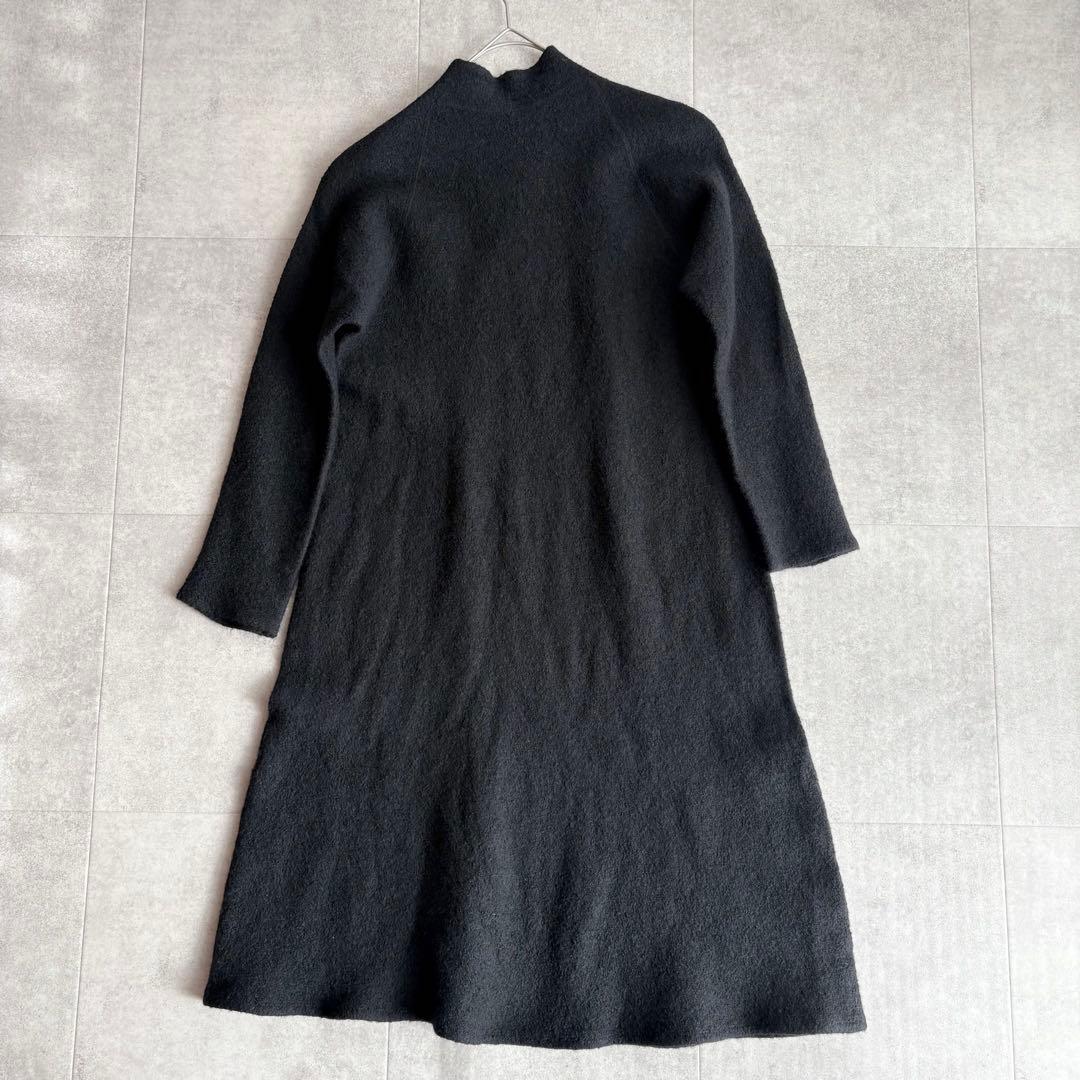 近年 ヨーガンレール ファインウールループ ワンピース黒 M