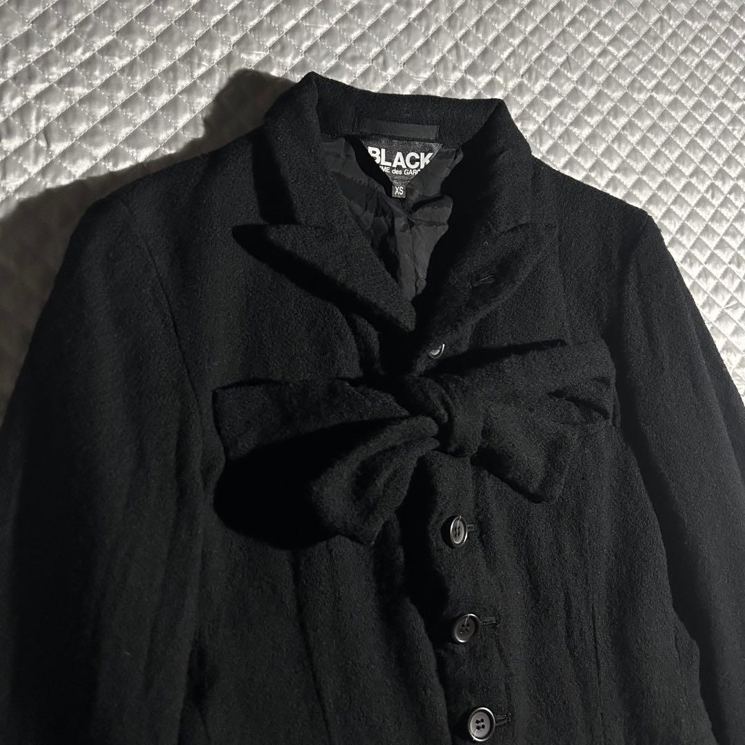 AD2013 13AW archive ウール縮絨リボンジャケット 黒