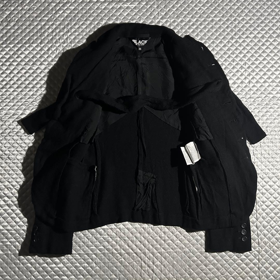 AD2013 13AW archive ウール縮絨リボンジャケット 黒