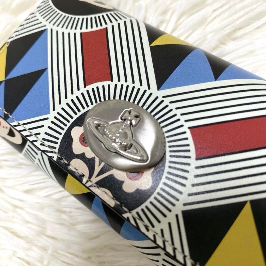 ✨希少✨ヴィヴィアンウエストウッド 4連 キーケース マルチカラー 総柄