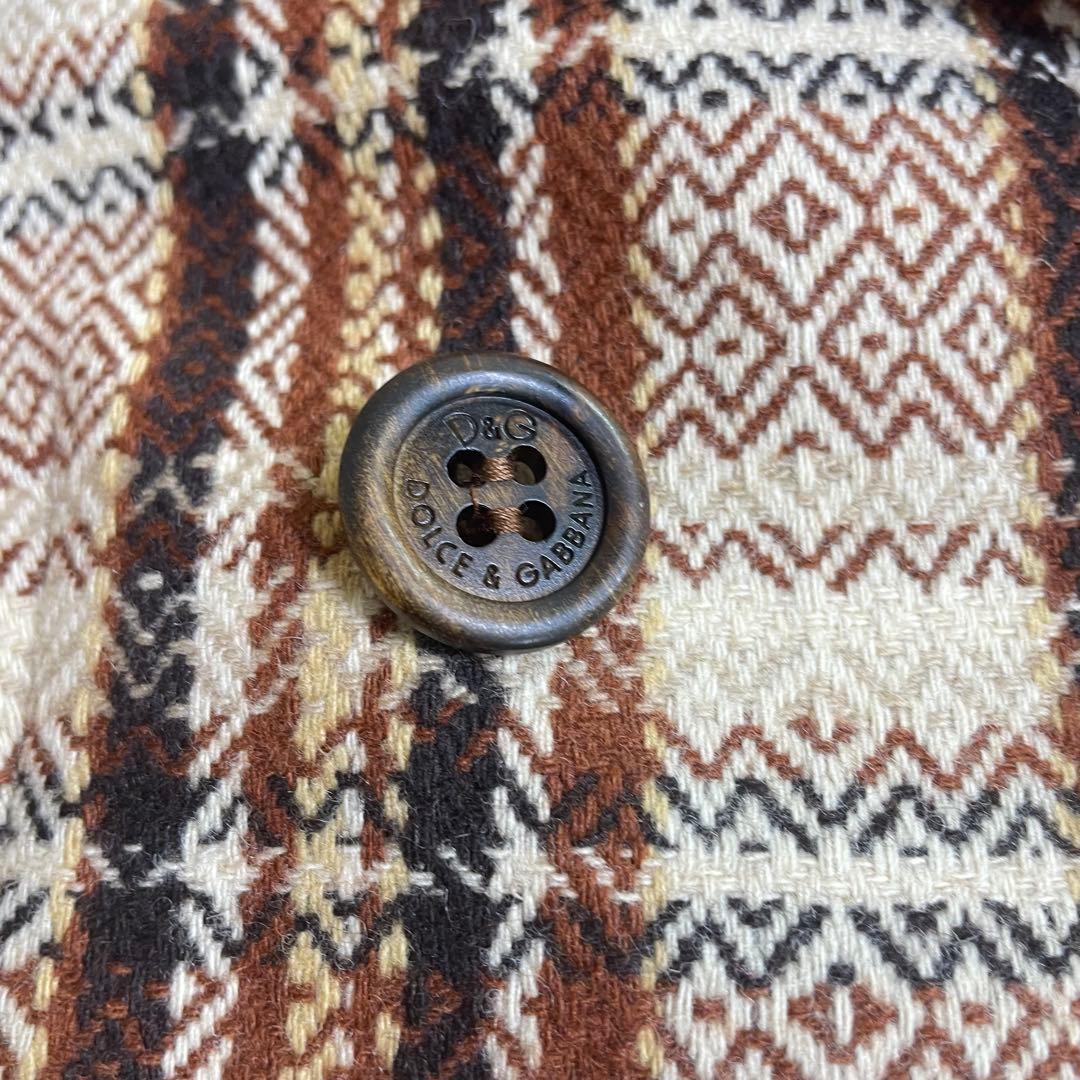 ✨未使用に近い✨ドルチェ&ガッバーナ 総柄 チェスターコート チェック ベージュ