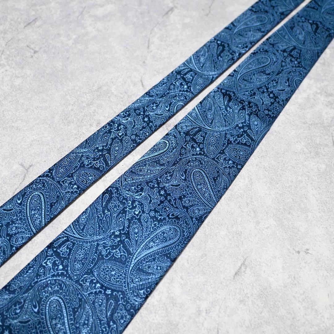 【未使用級】Dior ネイビー ペイズリー ネクタイ