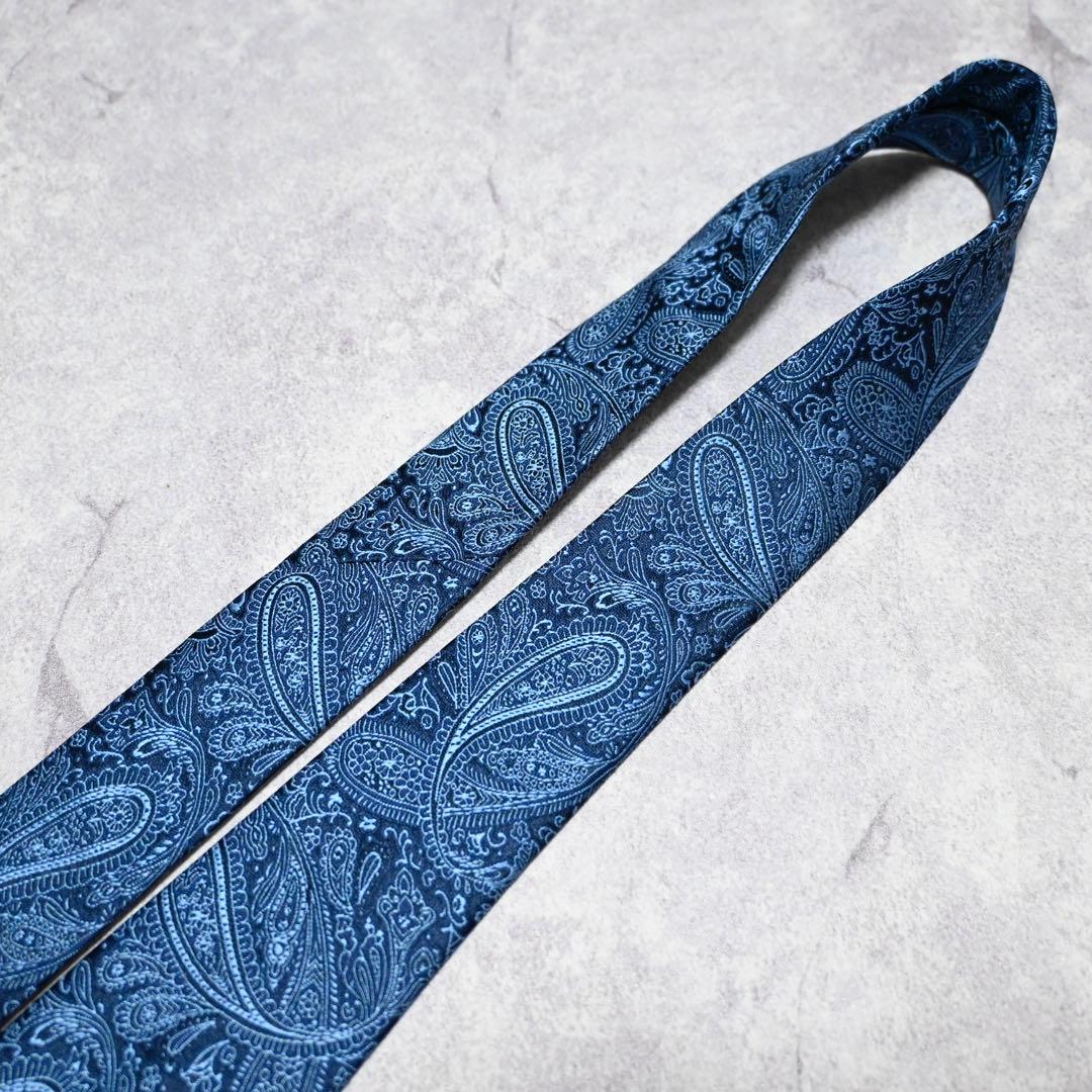 【未使用級】Dior ネイビー ペイズリー ネクタイ