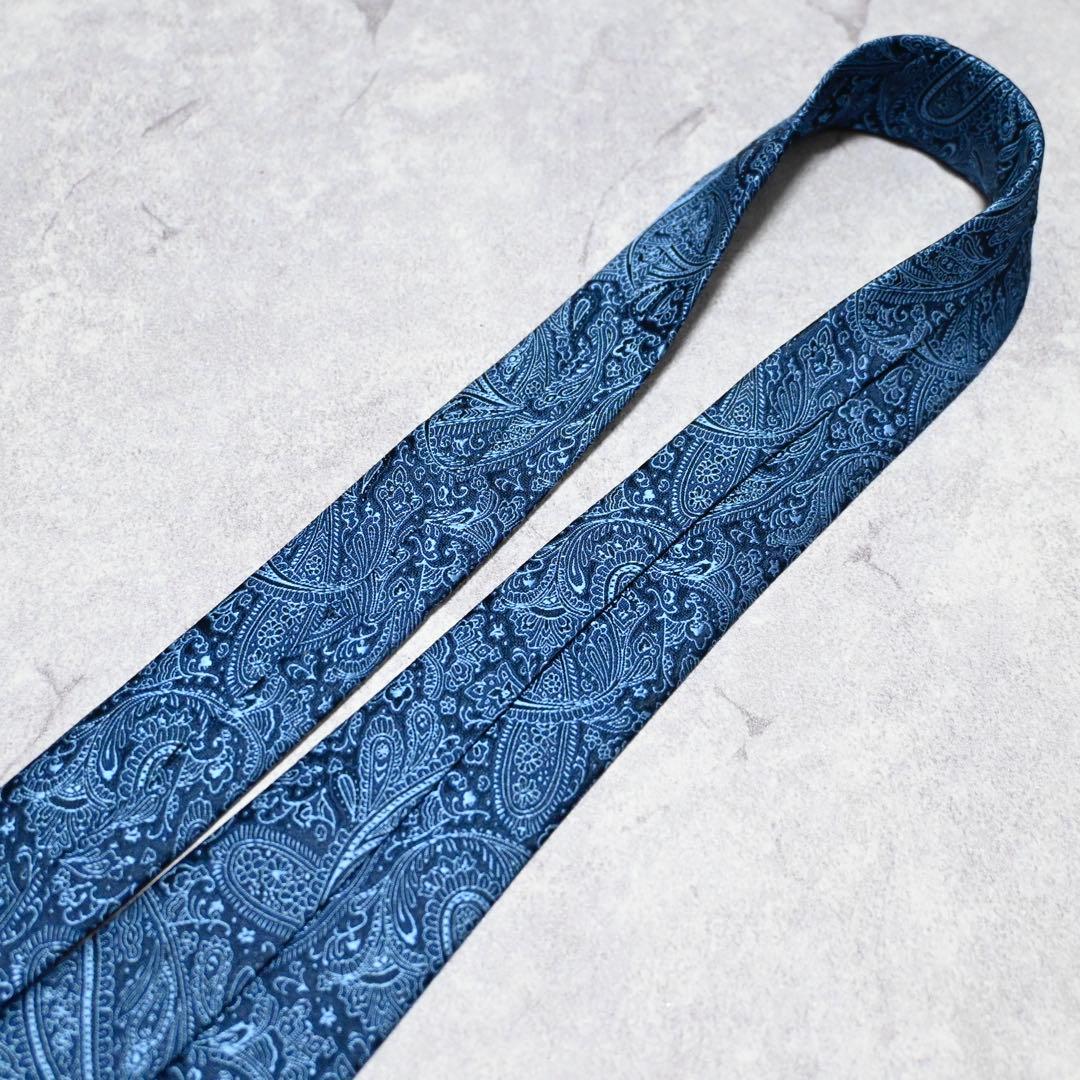 【未使用級】Dior ネイビー ペイズリー ネクタイ
