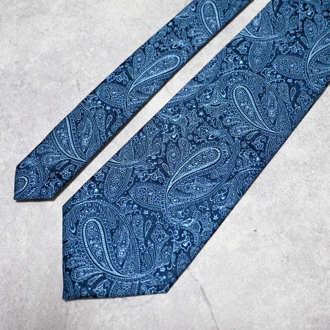 【未使用級】Dior ネイビー ペイズリー ネクタイ