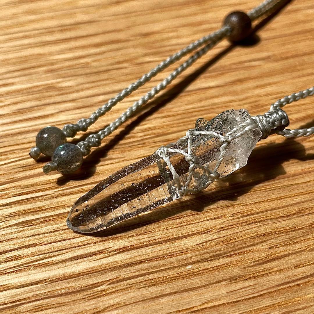 ヒマラヤ水晶 ガネッシュヒマール ＊ マクラメネックレス ペンダント23