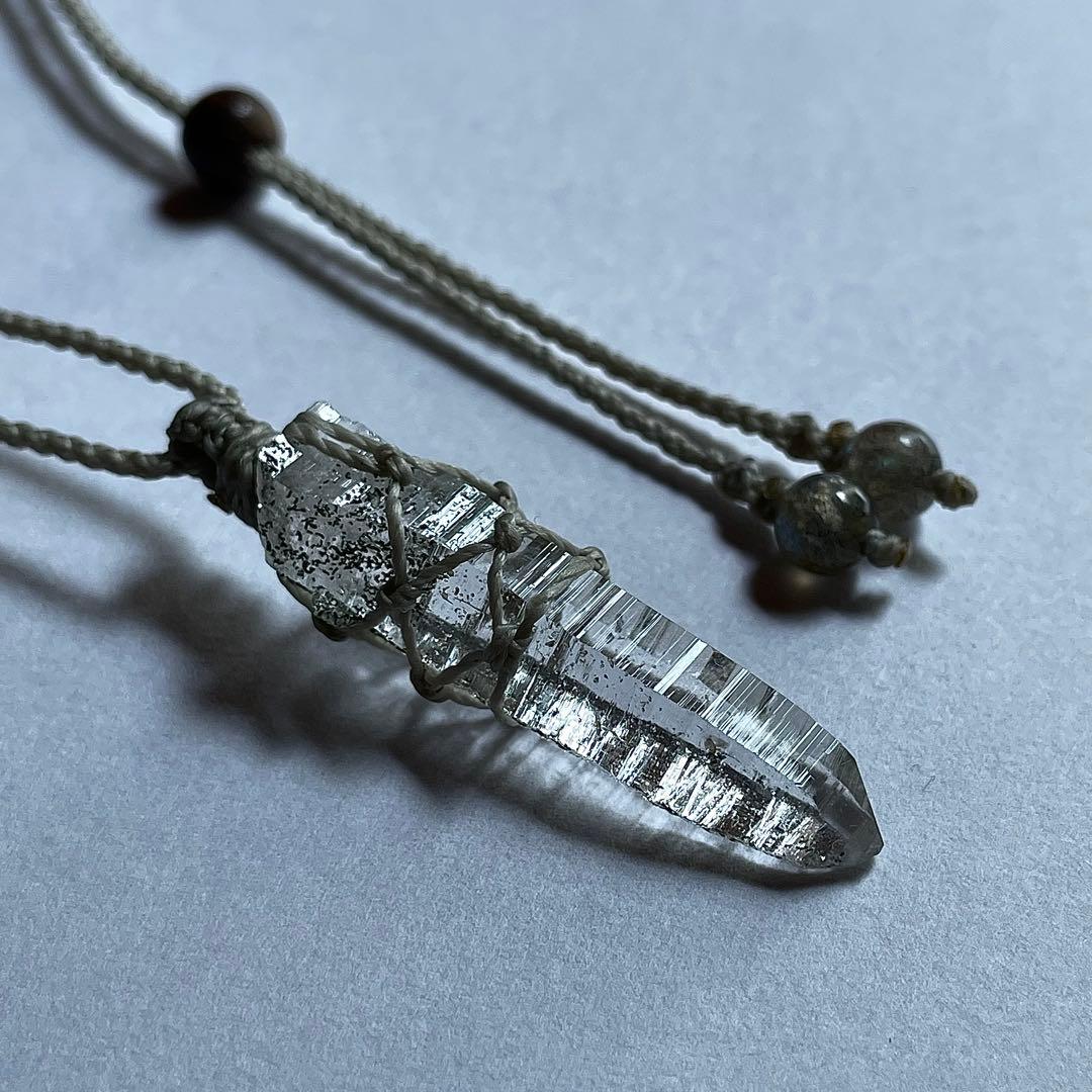 ヒマラヤ水晶 ガネッシュヒマール ＊ マクラメネックレス ペンダント23